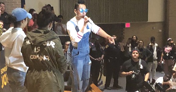Loud screams and chants coupled with the drumline’s melodic lows overflowed from the auditorium of Skyline High School, the nation’s ... Loud screams and chants coupled with the drumline’s melodic lows overflowed from the auditorium of Skyline High School, the nation’s ...