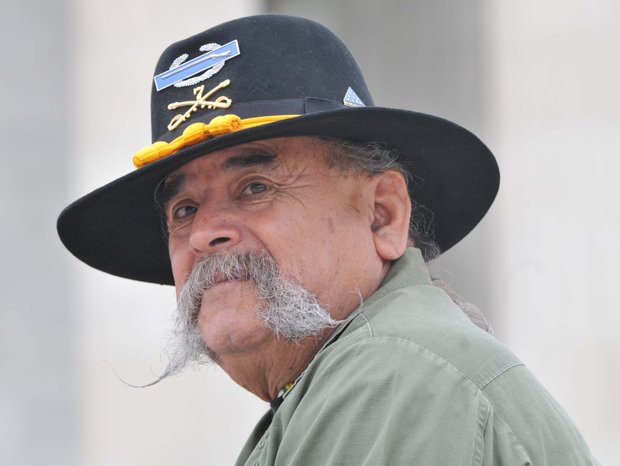 Former U.S. Army 7th Calvary Vietnam Veteran Fernando Salinas, 67 of Kenedy, Tx. in Washington to pay respect to fallen soldiers of Vietnam on Monday, May 27, 2013.