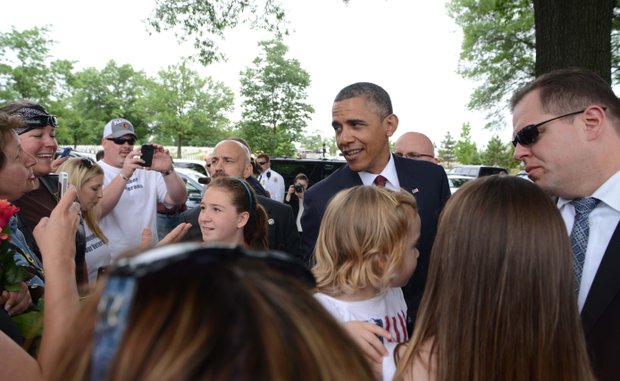 President Obama at Arlington National Cemetery on Monday, May 27, 2013.