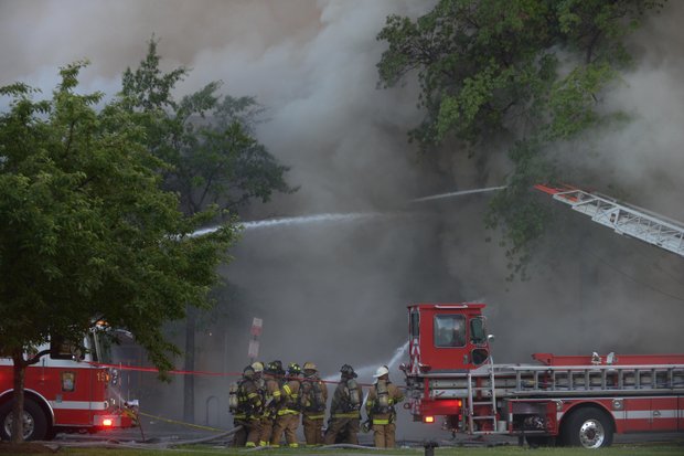 D.C. Firefighter's fight a 4-alarm blaze that destroyed Frager’s Hardware in Southeast on Wednesday, June 5.