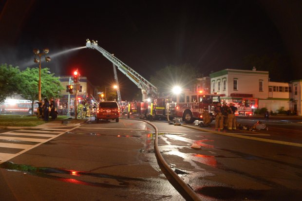 A four-alarm blaze destroyed Frager’s Hardware in Southeast on Wed., June 5.