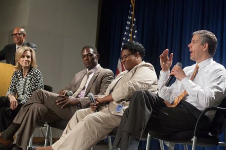 Roundtable discussion at UNCF's "Better Futures" roll-out campaign.