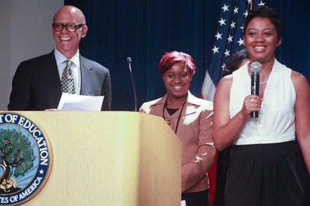 UNCF scholars with Michael L. Lomax, UNCF president & CEO.
