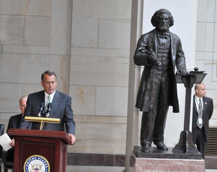 House Speaker John Boehner (R-Ohio) offer remarks at Frederick Douglass statue unveiling held at the U.S. Capitol on June 19.