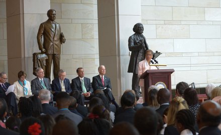 D.C. Delegate Eleanor Holmes Norton (D) at the Frederick Douglass statue unveiling held at the U.S. Capitol on June 19.