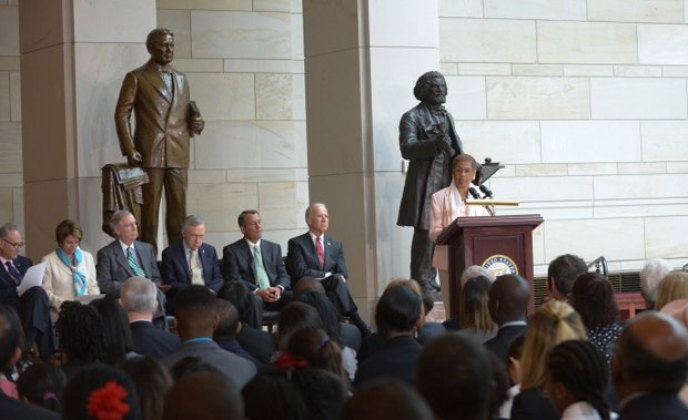 D.C. Delegate Eleanor Holmes Norton (D) at the Frederick Douglass statue unveiling held at the U.S. Capitol on June 19.