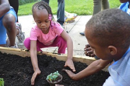 Taleyah Evans, age nine and Dakota Evans, age five were nearly tripping over each other with excitement as they dug ... Taleyah Evans, age nine and Dakota Evans, age five were nearly tripping over each other with excitement as they dug ...