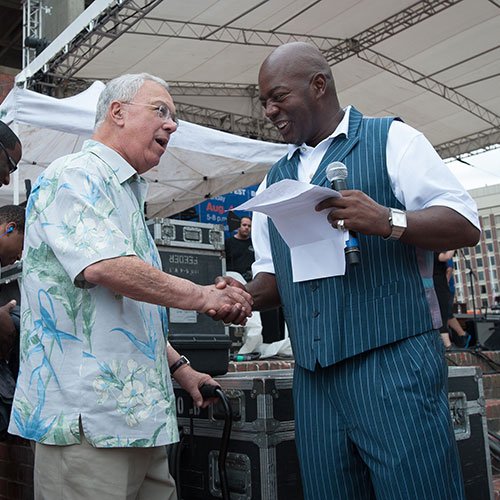 Sunday, August 4, 2013 - Mayor Thomas Menino attends the 13th Annual Gospel Fest on City Hall Plaza in Boston