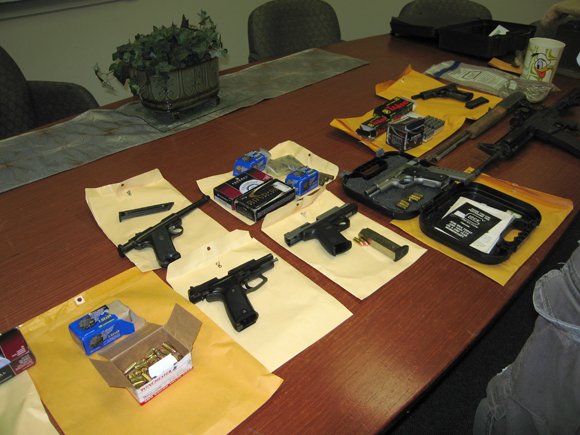 Lancaster cockfighting raid nets handguns, marijuana and roosters.