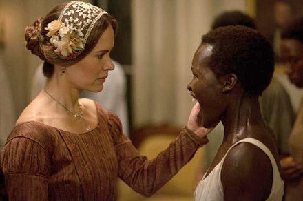 Sarah Paulson as "Mistress Epps" and Lupita Nyong'o as "Patsey" in Steve McQueens's “12 Years A Slave.”