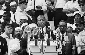 John Lewis speaks at the 1963 March on Washington