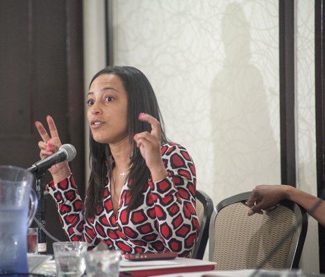 IMPACT Co-Founder & Director Angela Rye is a Telling HerStory panelist at the Black Women's Roundtable discussion and luncheon held at the Hyatt Regency Capitol Hill in Northwest on Thurs., August 22.
