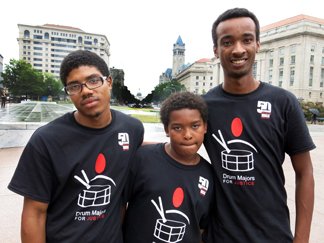 LeRon Lee 22, Cameron Eanes 11, and Bryce Farrow all of Woodbridge, Va.