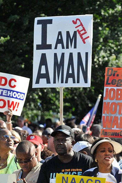 Thousands turn out for the March on Washington 50th Anniversary Sat., August 24.