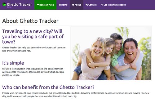 A website named GhettoTracker.com launched earlier this week that invited locals to rate neighborhoods in their cities and identify which ... A website named GhettoTracker.com launched earlier this week that invited locals to rate neighborhoods in their cities and identify which ...