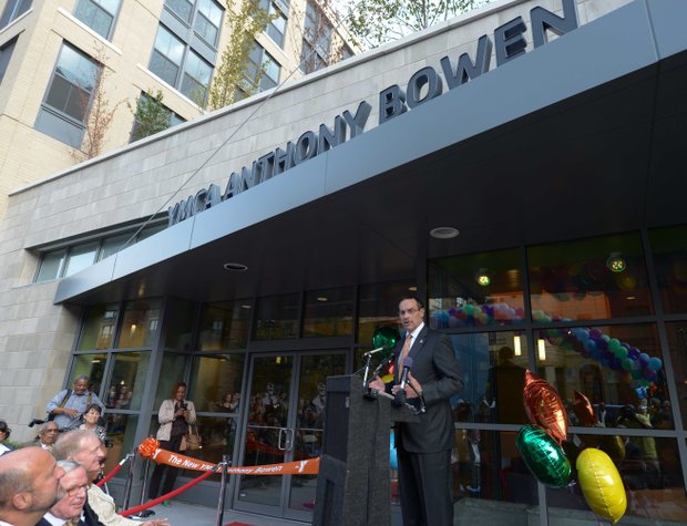 D.C. Mayor Vincent Gray was one of several dignitaries that spoke during a ribbon-cutting ceremony at the newly refurbished Anthony Bowen YMCA in Northwest on Monday, Sept. 9.
