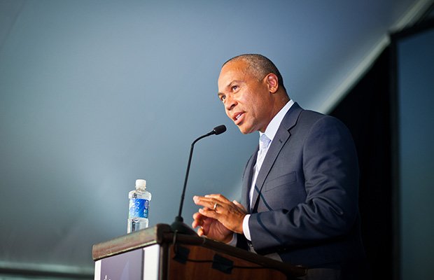 Governor Deval Patrick celebrated the expansion of athenahealth last week at its facilities in Watertown. At the event, he spoke about his administration’s efforts to expand the online health sector.