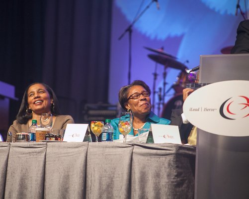 Congressional Black Caucus Foundation President and CEO, A. Shuanise Washington and Congressional Black Caucus Chairwoman Rep. Marcia L. Fudge at the ALC 2013 Prayer Breakfast held at the Walter E. Washington Convention Center on Saturday, Sept. 21.