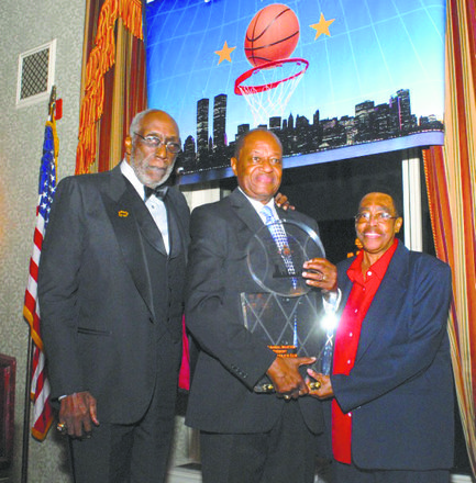 President Bob Williams, Jerry Harkness and daughter Marlene Harkness