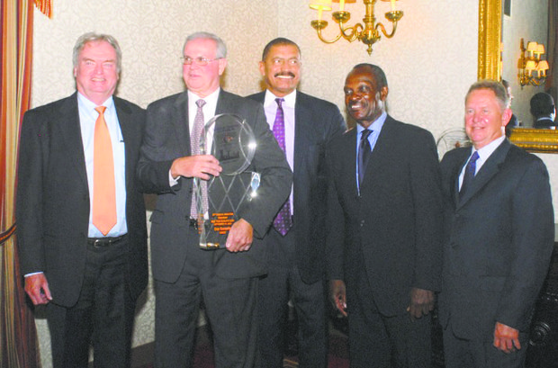 The contingent from St. Peters University. George Kennedy (center)