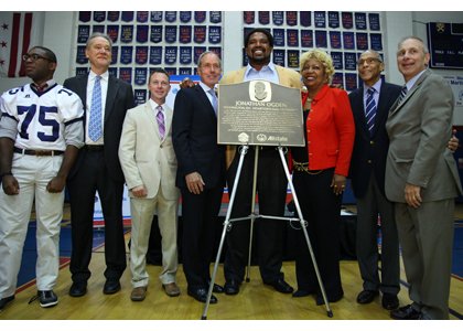 Professional football legend and former Baltimore Raven Jonathan Ogden was recognized by the Pro Football Hall of Fame and Allstate ... Professional football legend and former Baltimore Raven Jonathan Ogden was recognized by the Pro Football Hall of Fame and Allstate ...