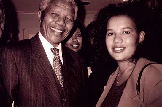 Nelson Mandela and Amsterdam News Publisher and Editor-in-Chief, Elinor Tatum
