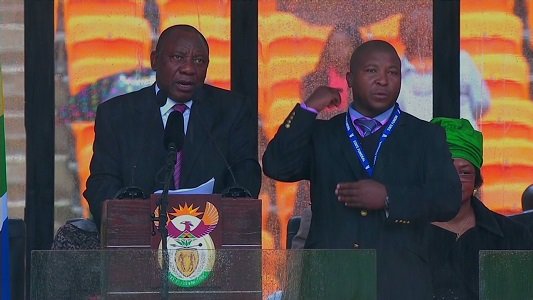 The sign language interpreter widely ridiculed for his performance at the Nelson Mandela memorial stands by his work. The sign language interpreter widely ridiculed for his performance at the Nelson Mandela memorial stands by his work.