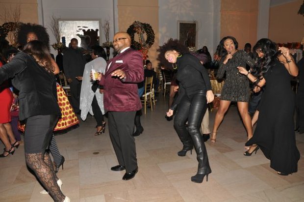Cha Cha Sliding on the dance floor.