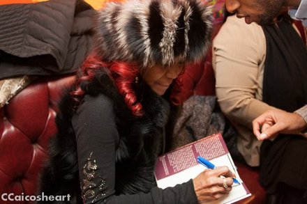 Mama Jones signing books