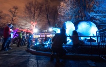 Thousands turned out for the annual ZooLights festivities on Saturday, Dec. 21. The light show attracts more than 100,000 visitors to the National Zoo each year.