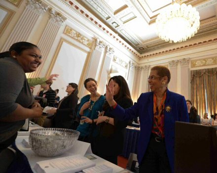D.C. Delegate Eleanor Holmes Norton, along with Destination DC, hosted House and Senate members and their congressional staff at the annual "Ask Me About D.C." fair at the Cannon House Office Building on Wednesday, Feb. 19. Guests got a chance to meet with an array of businesses relating to tourism, entertainment and food service.