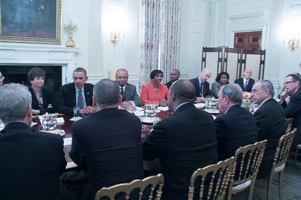 On Thurs., February 27, President Obama met in the White House State Dining Room with business and community leaders who have collaborated to invest $200 million to find and expand opportunities for boys and young men of color.