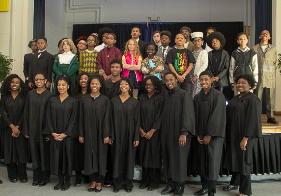 The Washington Performing Arts Society's Children of the Gospel Choir with "Souls of the Movements" performers.