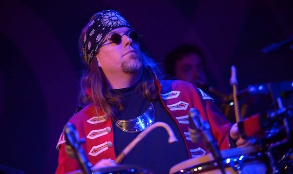David McDavitt, percussionist for D.C.-based afrofunk band Chopteeth, plays with the band at the Hamilton in Northwest on Friday, March 14.