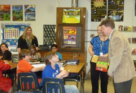 Top scientist Shon Isenhour visited George Fox Middle School in Pasadena as a guest lecturer on April 8, 2014, to ... Top scientist Shon Isenhour visited George Fox Middle School in Pasadena as a guest lecturer on April 8, 2014, to ...