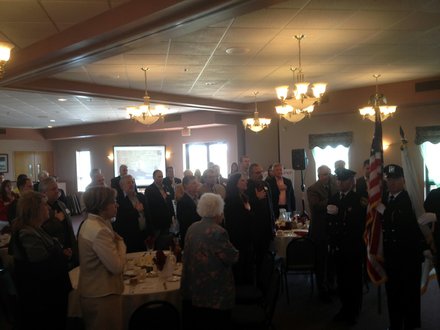 Guests mingle before the Lockport State of the City luncheon.