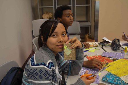 “Interweaving Traditions: Bookbinding Across Cultures” is a unique book arts exhibition celebrating the cultures of refugee youth. Students of the ... “Interweaving Traditions: Bookbinding Across Cultures” is a unique book arts exhibition celebrating the cultures of refugee youth. Students of the ...
