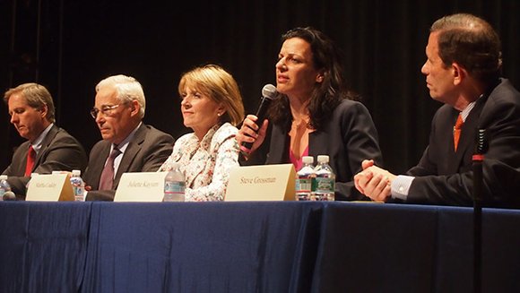 The five Democratic candidates for governor gave their positions on economic, housing and social issues during a forum sponsored by ... The five Democratic candidates for governor gave their positions on economic, housing and social issues during a forum sponsored by ...