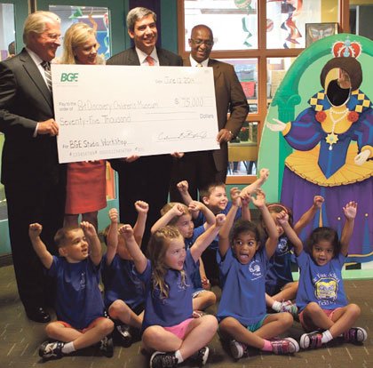 Baltimore Gas and Electric Company (BGE) presented $75,000 to the Port Discovery Children’s Museum, a three-year commitment, Baltimore Gas and Electric Company (BGE) presented $75,000 to the Port Discovery Children’s Museum, a three-year commitment,