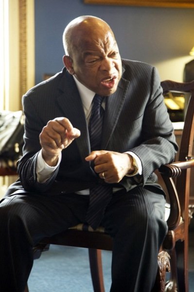 Democratic Rep. John Lewis of Georgia speaks with reporters in the office of the House Minority Whip in D.C. on June 26, 2014.