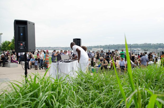 DJ Stormin' Norman entertained the crowd.