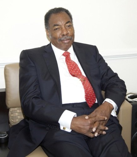 Freedom Rider Hank Thomas answers questions from the press before delivering the keynote speech for a June 2 ceremony at a U.S. Department of Education facility in Richmond, Virginia, to commemorate the 50th anniversary of the Civil Rights Act.