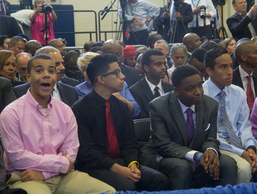 The town hall for the White House's "My Brother's Keeper" initiative was held at Walker Jones Education Center on Monday, July 21.