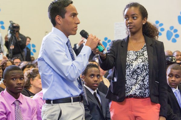 The town hall for the White House's "My Brother's Keeper" initiative was held at Walker Jones Education Center on Monday, July 21.