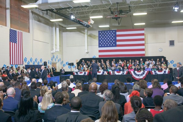 The town hall for the White House's "My Brother's Keeper" initiative was held at Walker Jones Education Center on Monday, July 21.