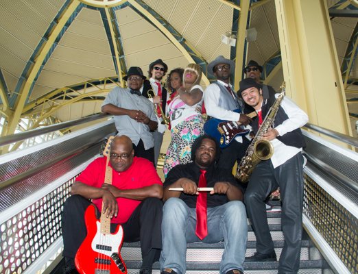 The Chuck Brown Band at the opening of Ben's Chili Bowl's newest location at National Airport in Arlington, Va., on Wed., July 23.