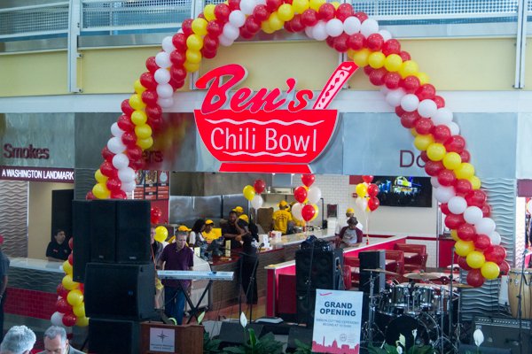 Ben's Chili Bowl's opening of the newest location at National Airport in Arlington, Va., on Wed., July 23.