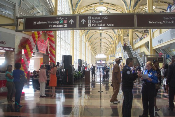Ben's Chili Bowl's opening of the newest location at National Airport in Arlington, Va., on Wed., July 23.