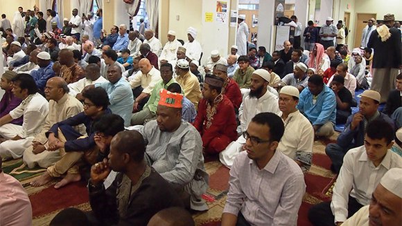 An estimated 12,000 worshipers celebrated the holiday marking the end of the holy month of Ramadan at the Islamic Society ... An estimated 12,000 worshipers celebrated the holiday marking the end of the holy month of Ramadan at the Islamic Society ...