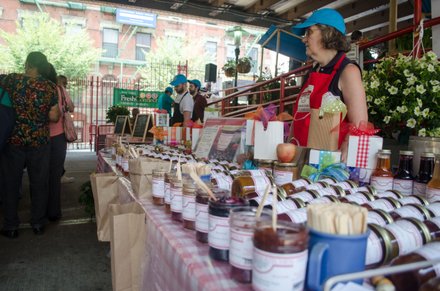 New York farmers come from update to sell their produce at La Marqueta in East Harlem. 08.07.14
